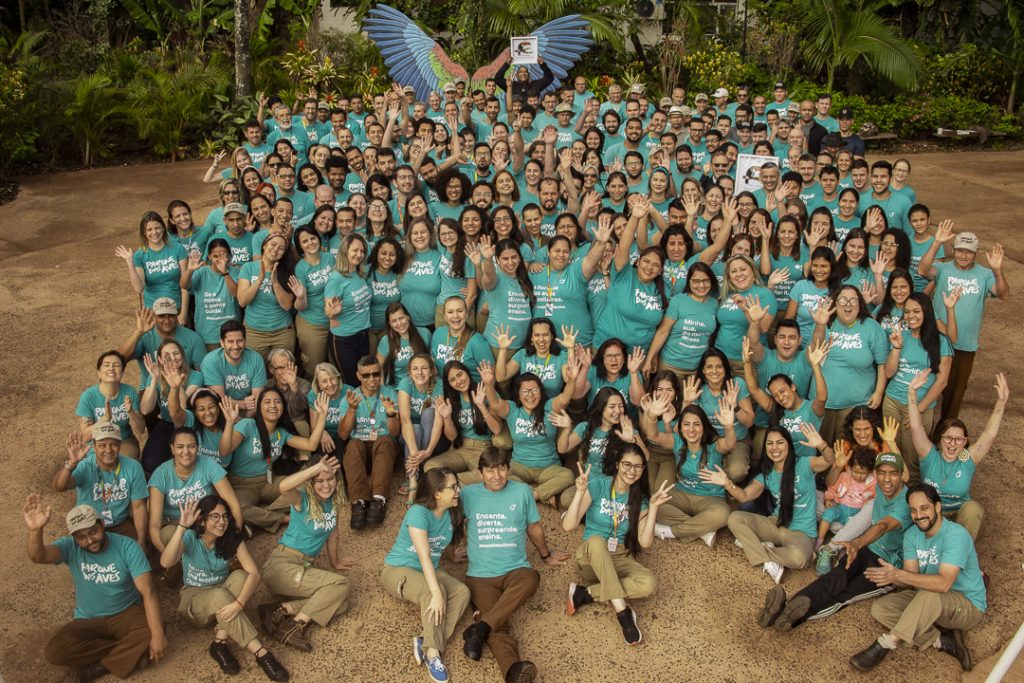Colaboradores do Parque das Aves no ano de 2020